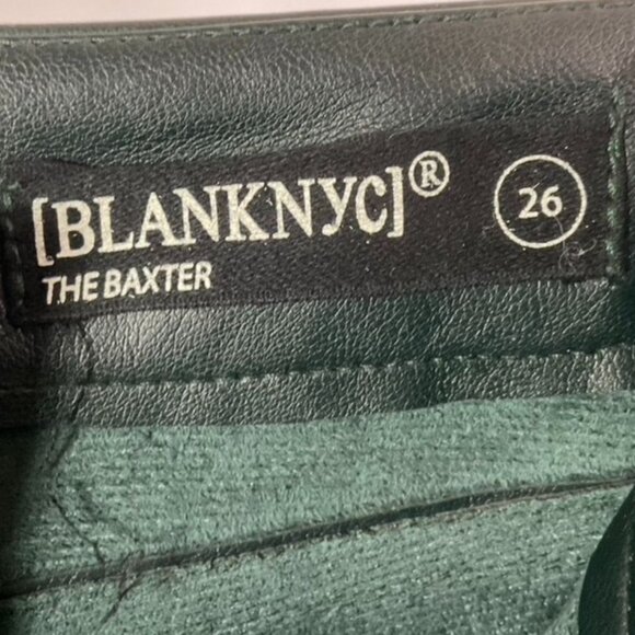 Blank NYC The Baxter Black Vegan Leather Straight Leg Pants, 26 - Picture 7 of 10